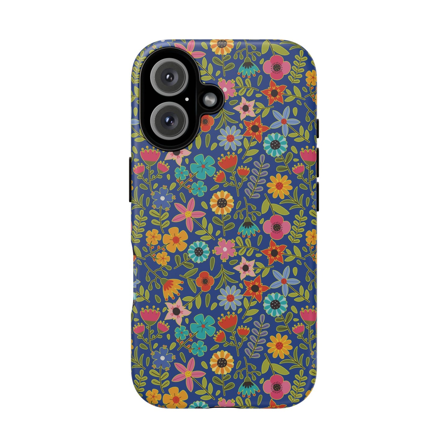 Playful Spring flowers - blue - Tough Cases