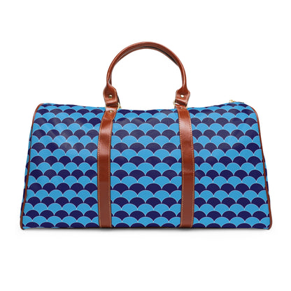 Blue Fans - Azure 0080FF - Waterproof Travel Bag