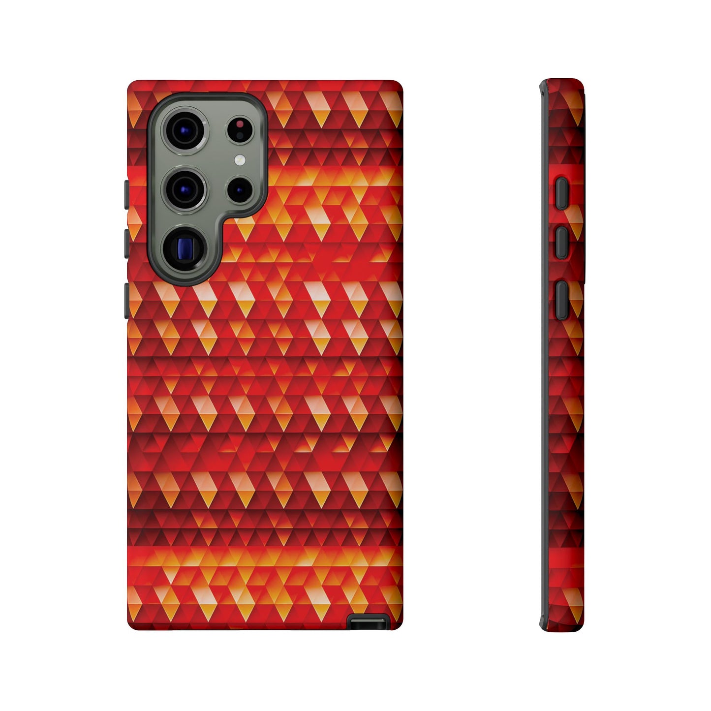 Geometric Flame - Red Triangles - Boston University Red d00000 - Tough Cases