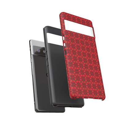 Vibrant Kaleidoscope - Black - Scarlet - Tough Cases