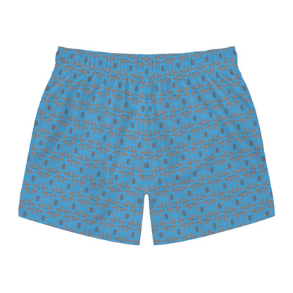 Playful Dolphins - Blue 00b3ff - Swim Trunks