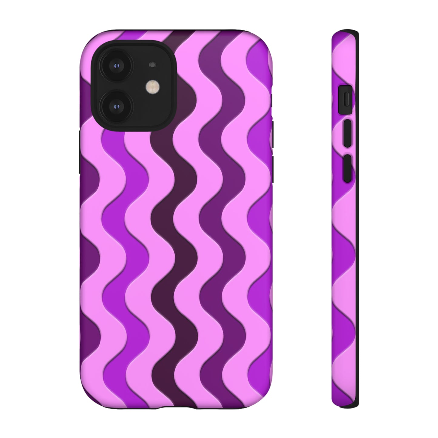 Vertical retro wavy purple and pink - Tough Cases