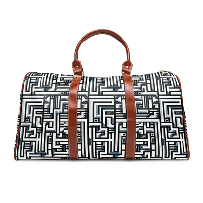 Futuristic pattern - Gray - Waterproof Travel Bag