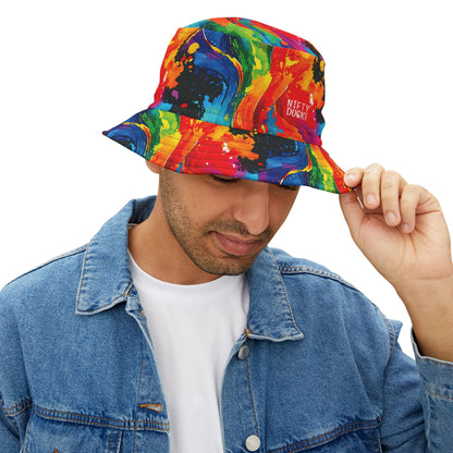 Color Splash -  Logo - Black 000000 - Bucket Hat (AOP)