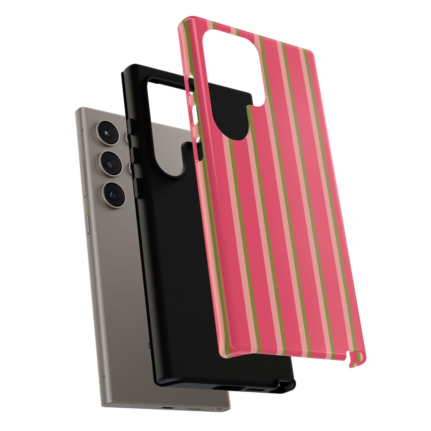 Pink and green stripes - Tough Cases