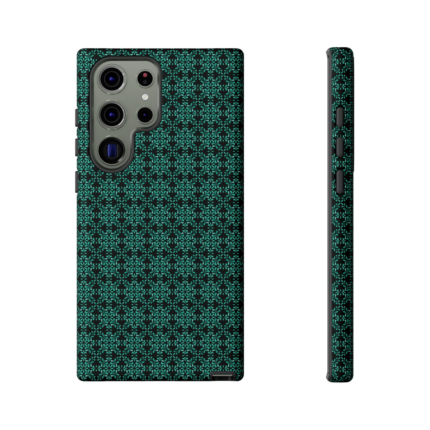 Vibrant Kaleidoscope - Turquoise - Black - Tough Cases