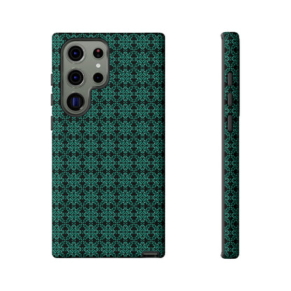 Vibrant Kaleidoscope - Turquoise - Black - Tough Cases