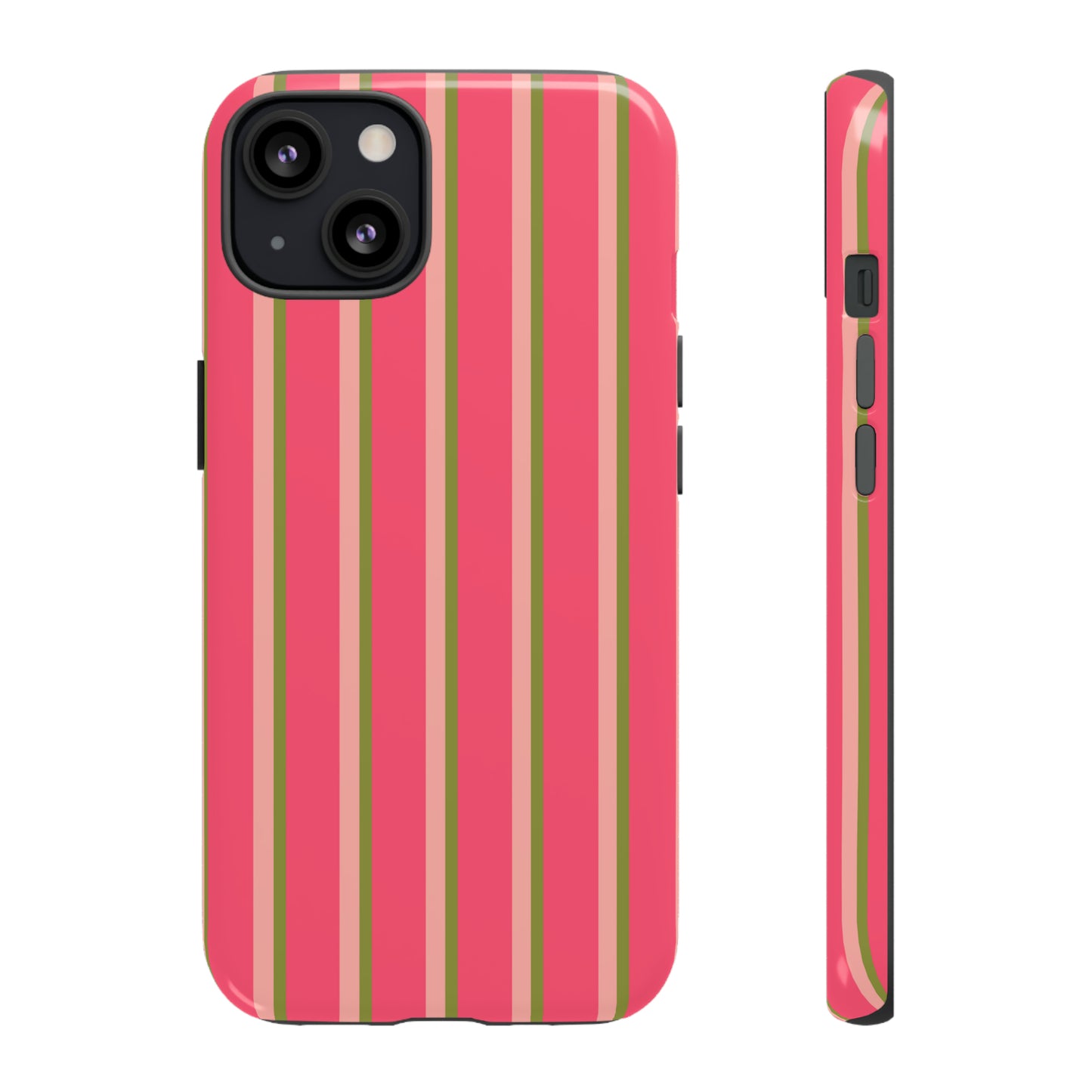 Pink and green stripes - Tough Cases