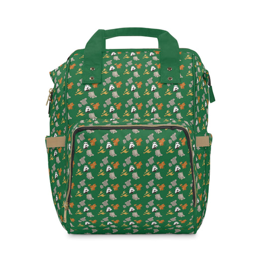 Koalas, Pandas, Giraffes, and Elephants OH MY!  - small print - Multifunctional Diaper Backpack