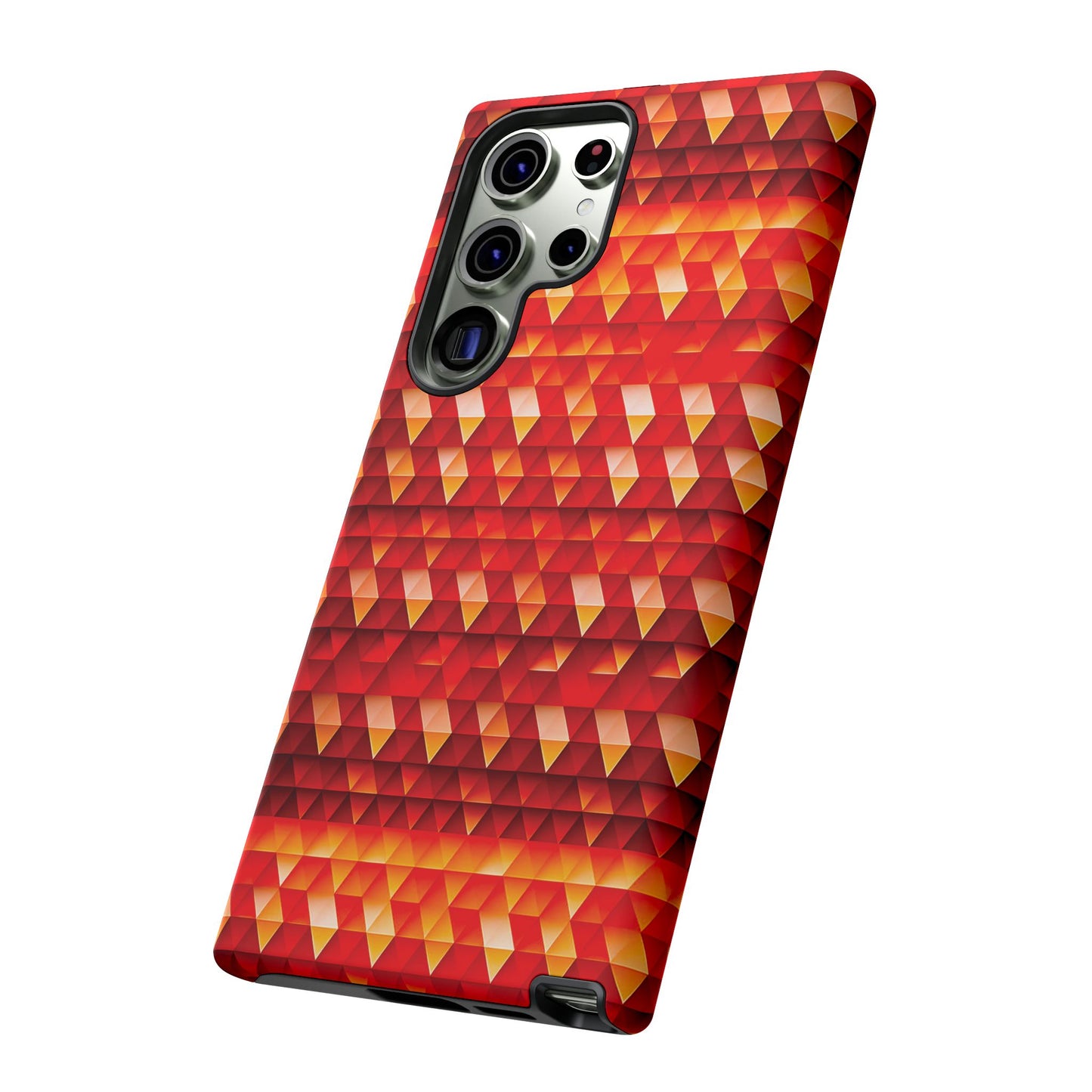 Geometric Flame - Red Triangles - Boston University Red d00000 - Tough Cases