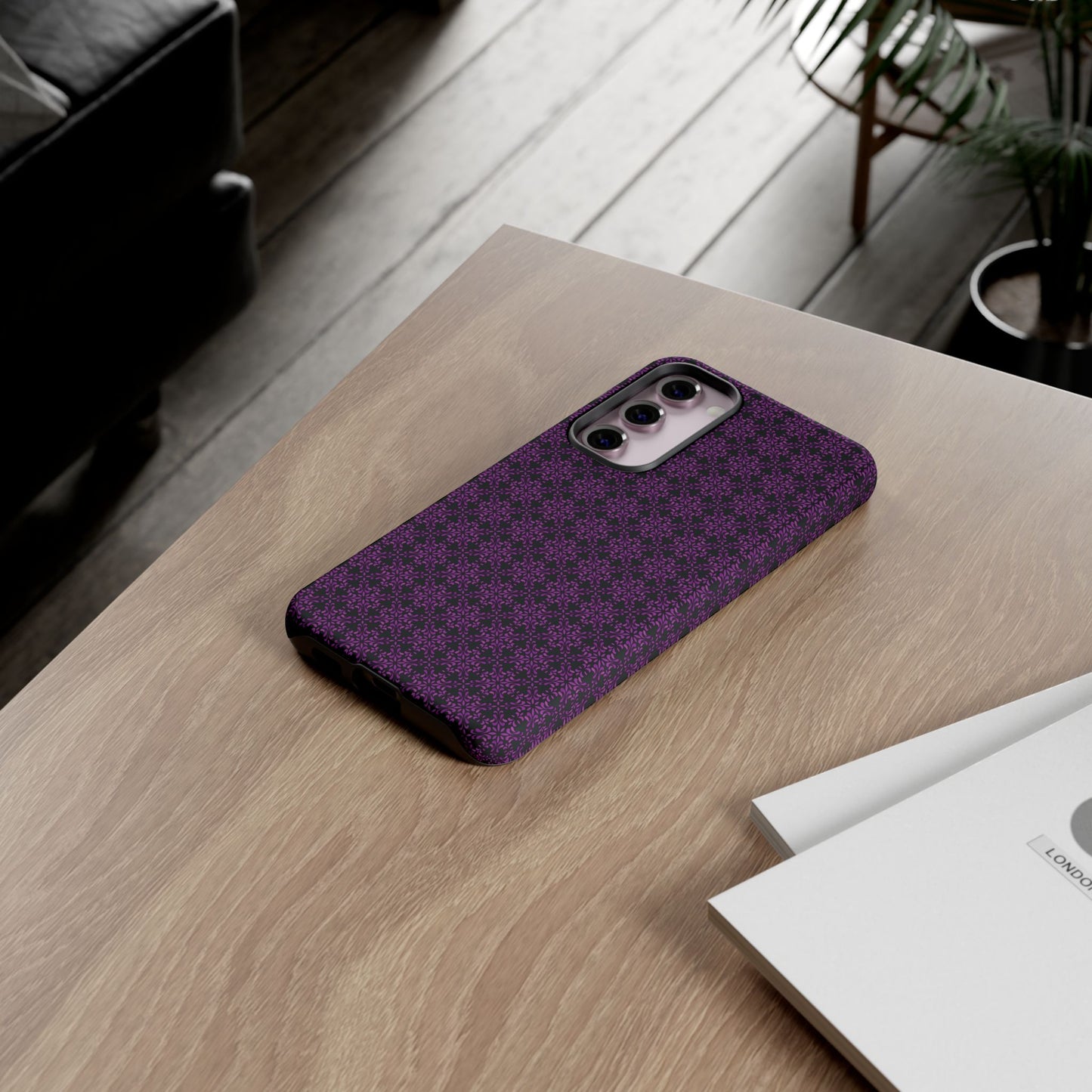 Vibrant Kaleidoscope - Purple - Black - Tough Cases