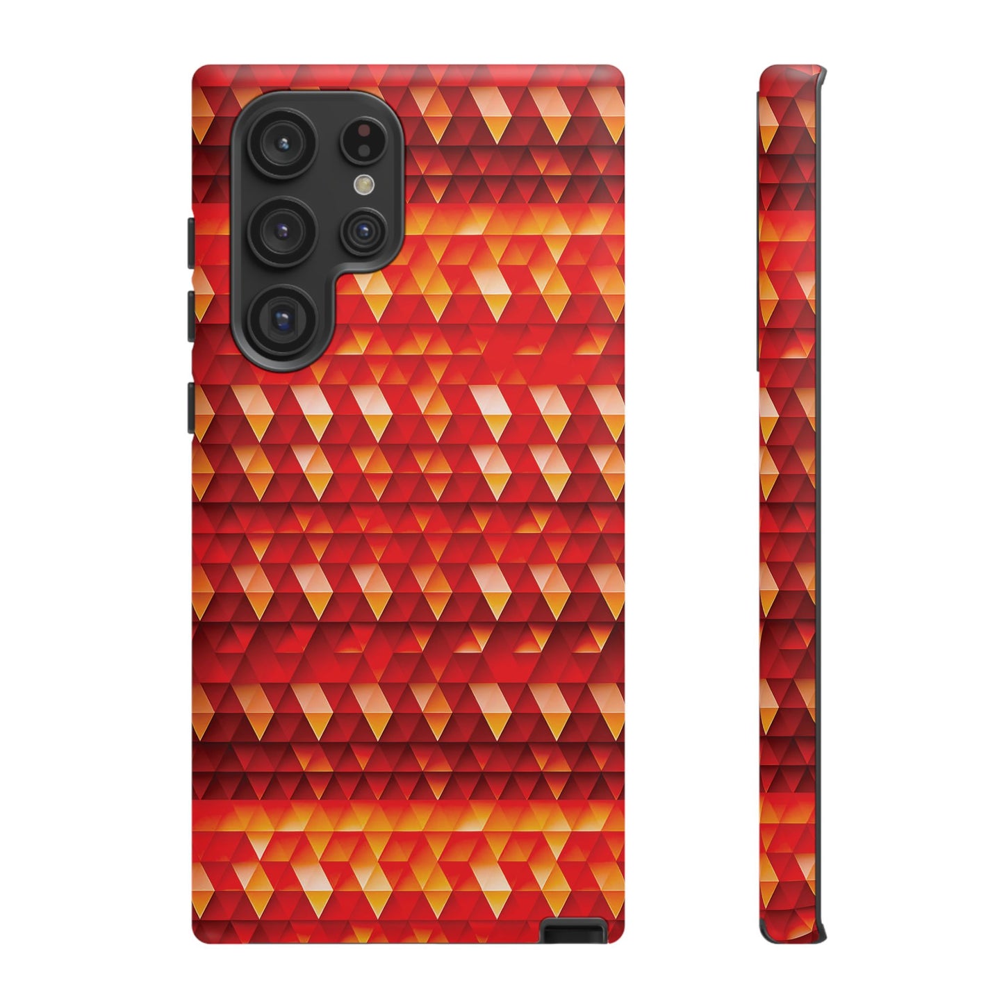 Geometric Flame - Red Triangles - Boston University Red d00000 - Tough Cases