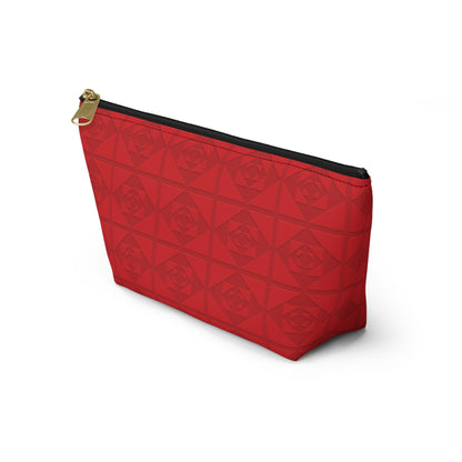 Embossed Geometric Pattern - Accessory Pouch w T-bottom