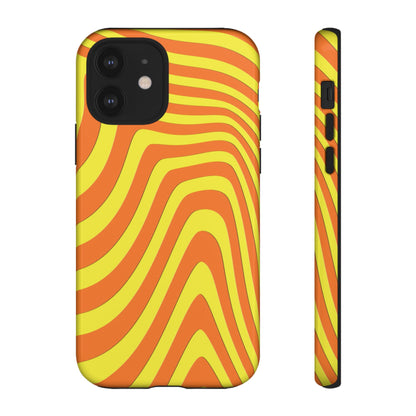 Retro wavy - Yellow and Orange - Tough Cases