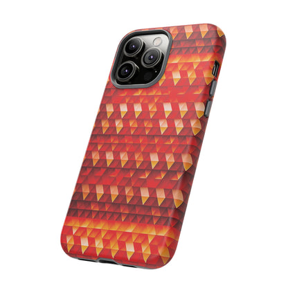 Geometric Flame - Red Triangles - Boston University Red d00000 - Tough Cases