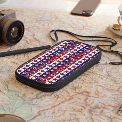 Red White and Blue Stars - Stripes - Passport Wallet