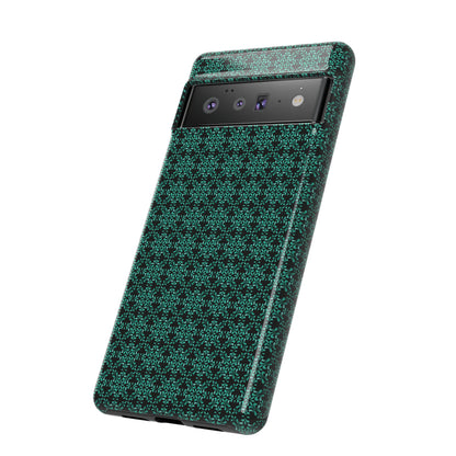 Vibrant Kaleidoscope - Turquoise - Black - Tough Cases