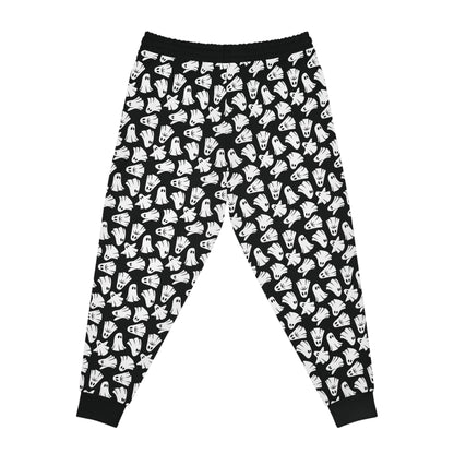 Boo - Ghosts - Halloween - Black 000000 - Athletic Joggers