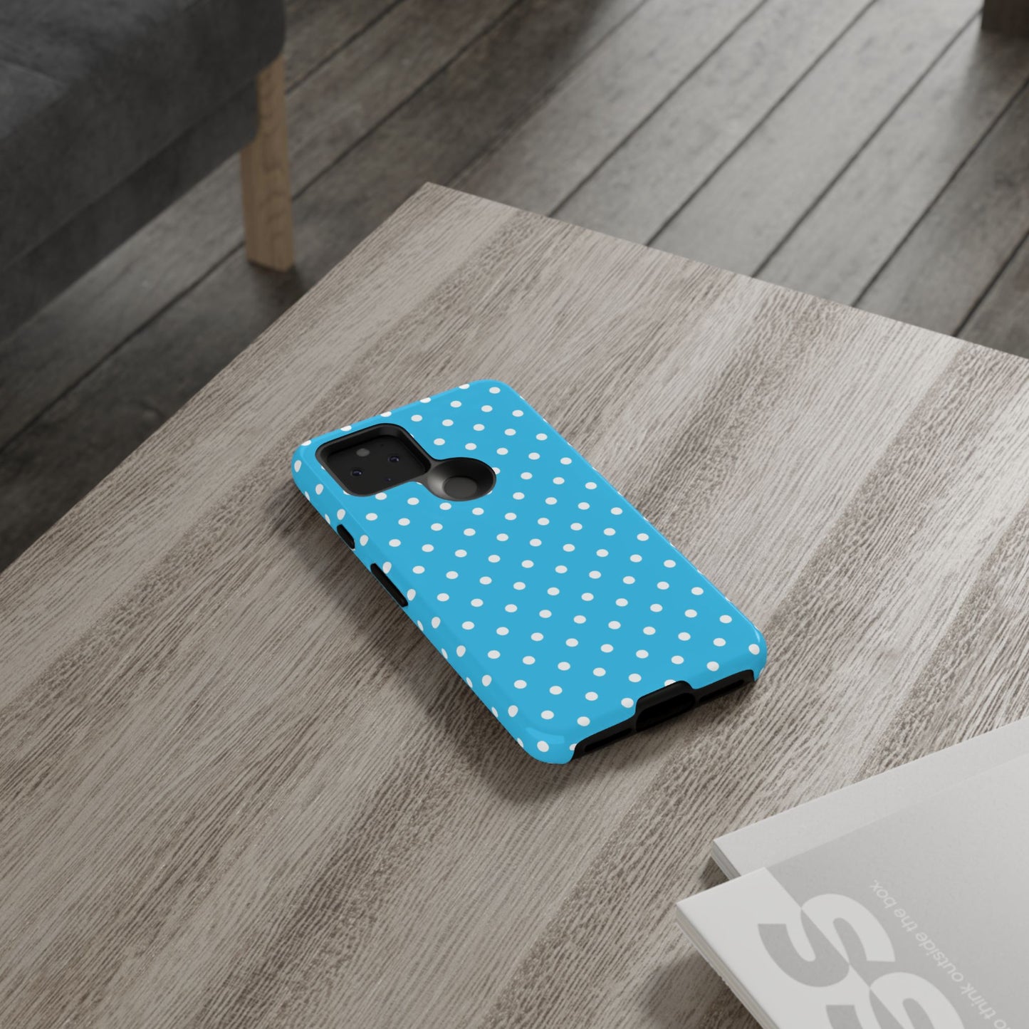 White dots on blue - Tough Cases