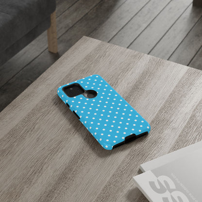 White dots on blue - Tough Cases