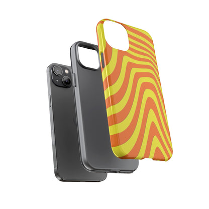 Retro wavy - Yellow and Orange - Tough Cases