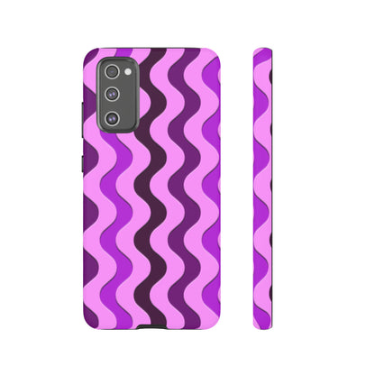 Vertical retro wavy purple and pink - Tough Cases