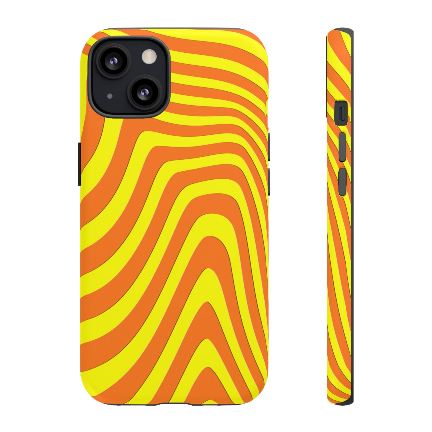 Retro wavy - yellow and orange - Tough Cases