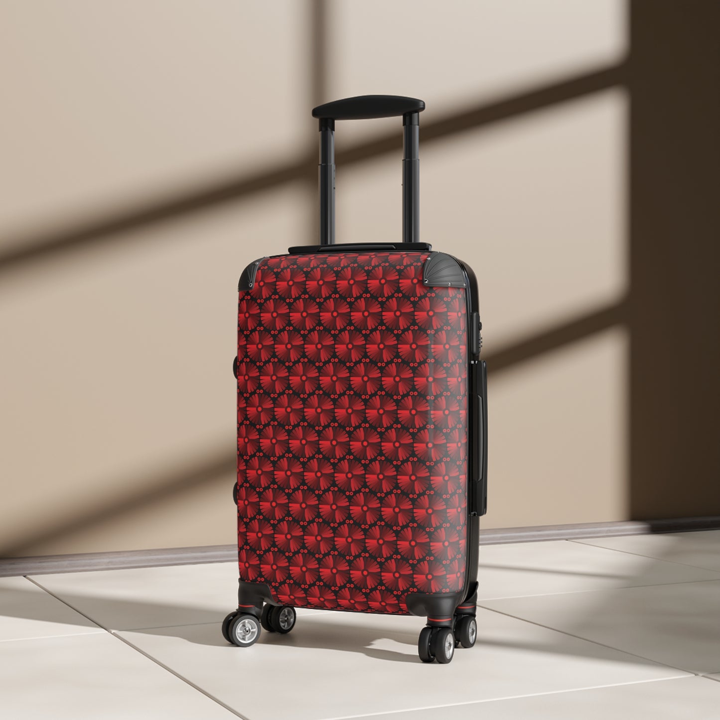 Letter Art - I - Red - Black 000000 - Suitcase