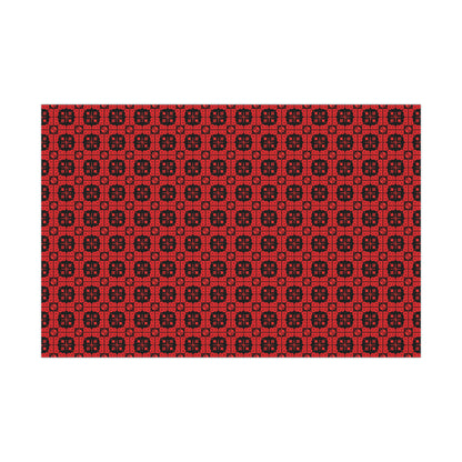 Gift Wrap Papers - Letter Art - B - Red - Black