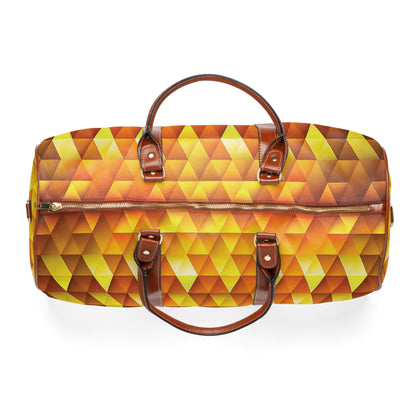 Golden Radiance - Sizzling Sunrise ffdb00  - Waterproof Travel Bag