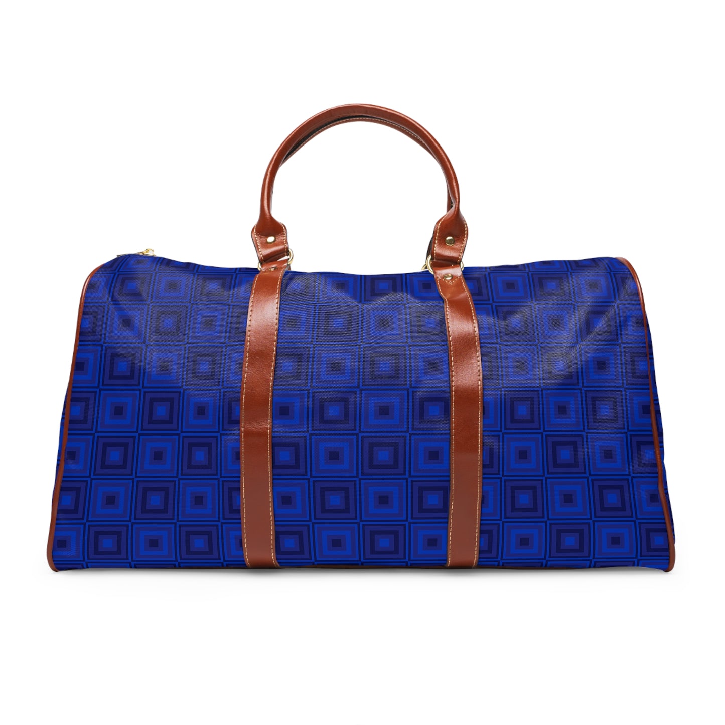 Blue Squares - Waterproof Travel Bag