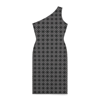 Letter Art - A - Gray - Black 000000 - Shoulder Dress