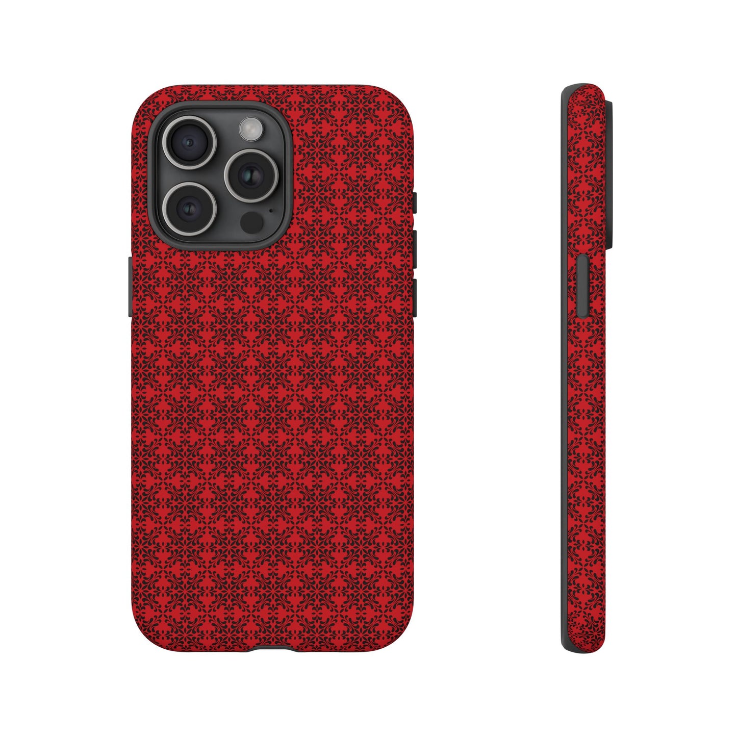 Vibrant Kaleidoscope - Black - Scarlet - Tough Cases