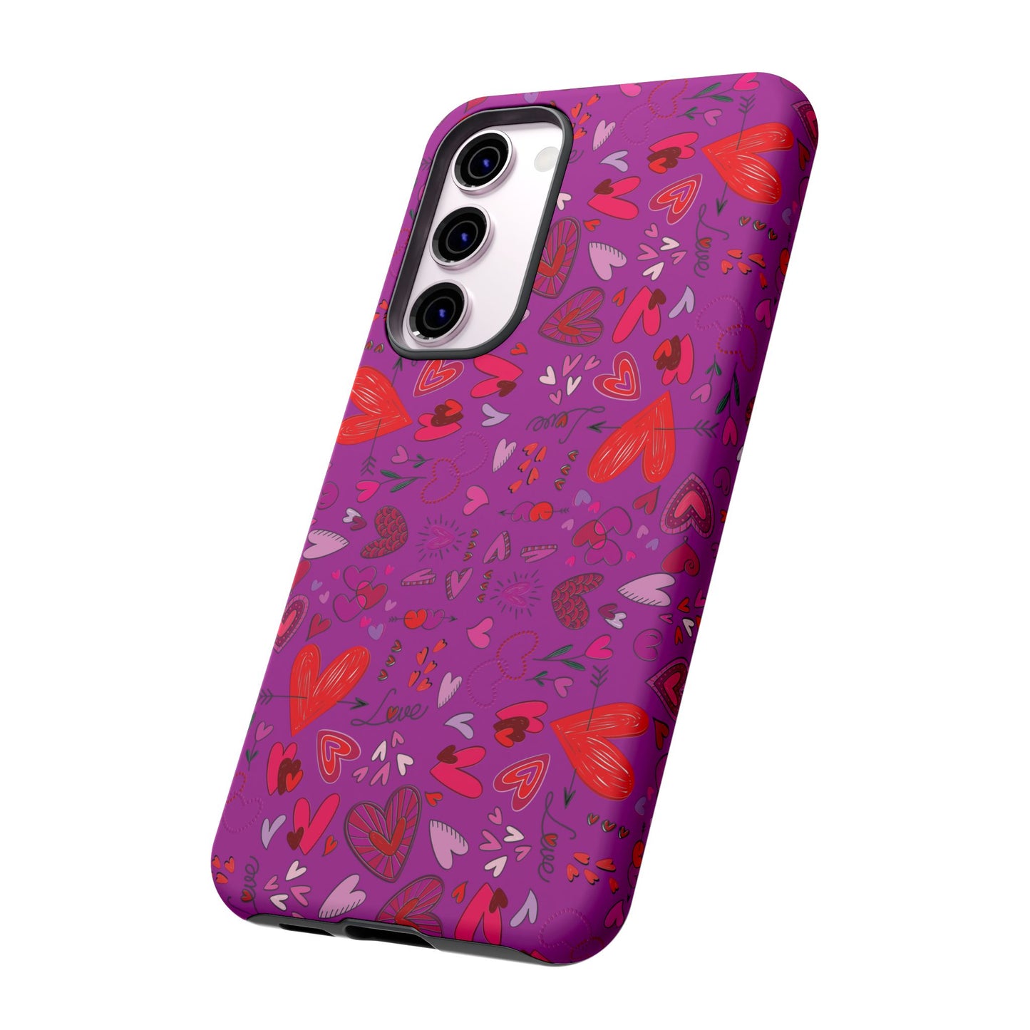 Heart Doodles - Deep Magenta B805AE - Tough Cases