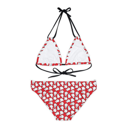 Boo - Ghosts - Halloween - Scarlet de0000 - Strappy Bikini Set