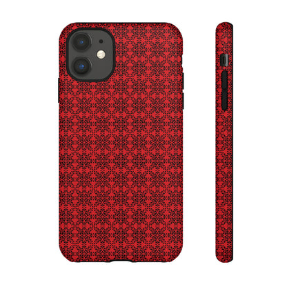 Vibrant Kaleidoscope - Black - Scarlet - Tough Cases