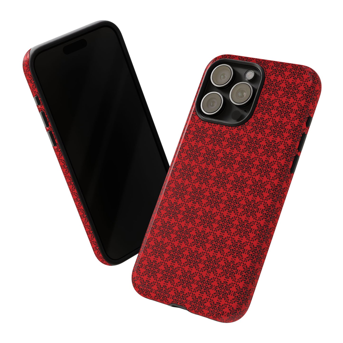 Vibrant Kaleidoscope - Black - Scarlet - Tough Cases