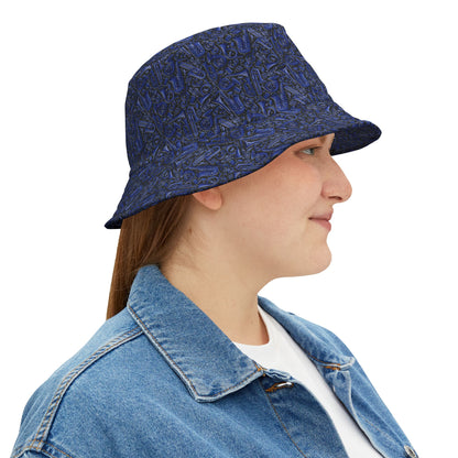 Band Camp - Blue - Black 000000 - Bucket Hat (AOP)