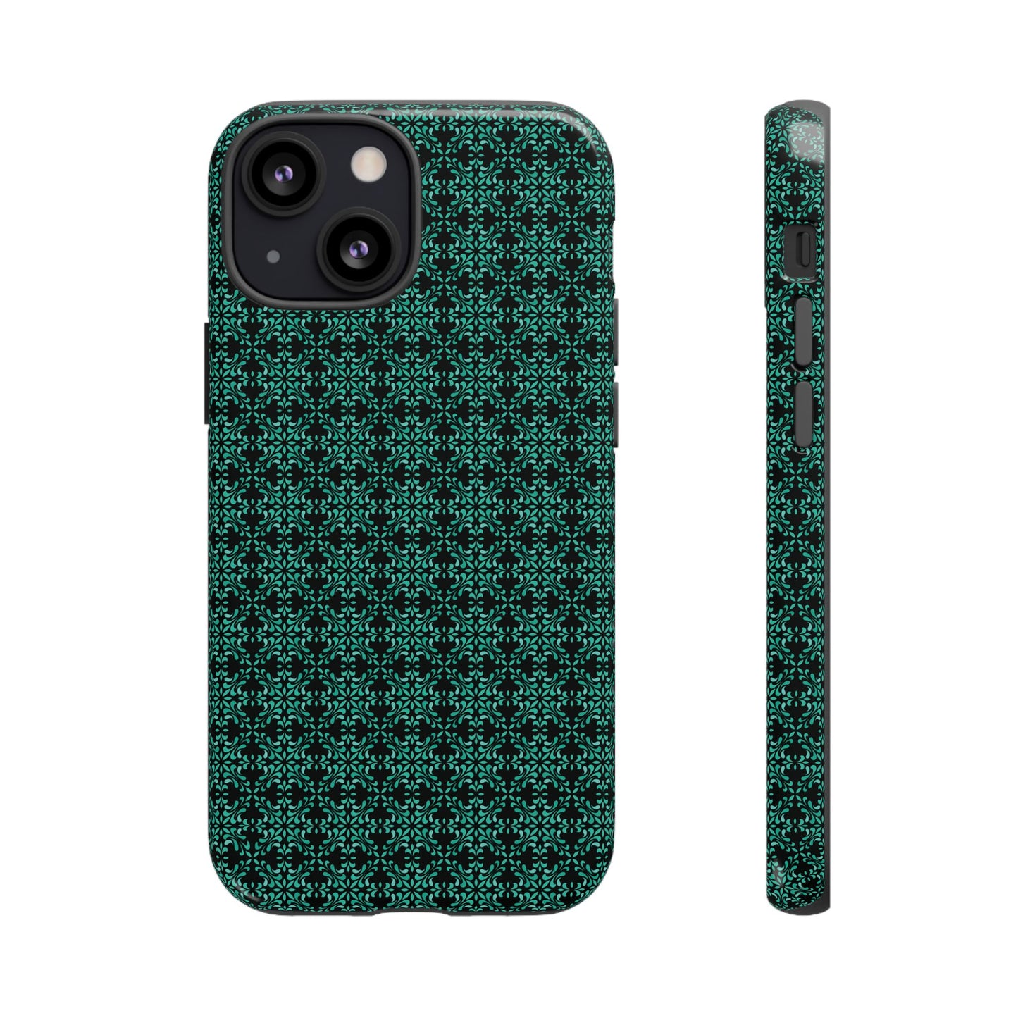 Vibrant Kaleidoscope - Turquoise - Black - Tough Cases