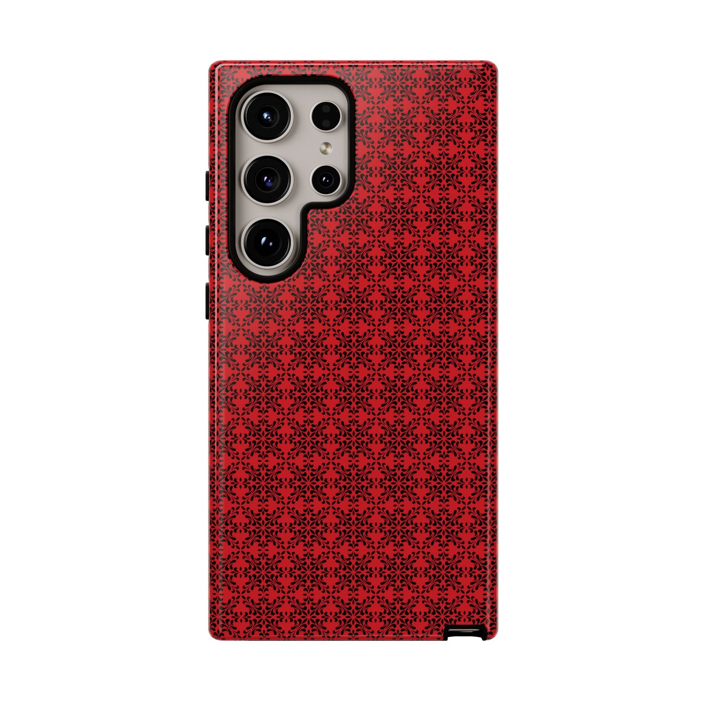 Vibrant Kaleidoscope - Black - Scarlet - Tough Cases