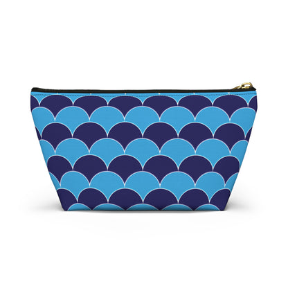 Blue Fans - Blue Bolt 00b3ff - Accessory Pouch w T-bottom