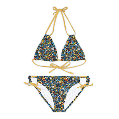 Nautical Doodles - Strappy Bikini Set