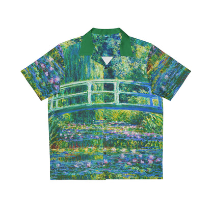 Water lilies and Japanese bridge - Claude Monet - 1899 - Men's Hawaiian Shirt