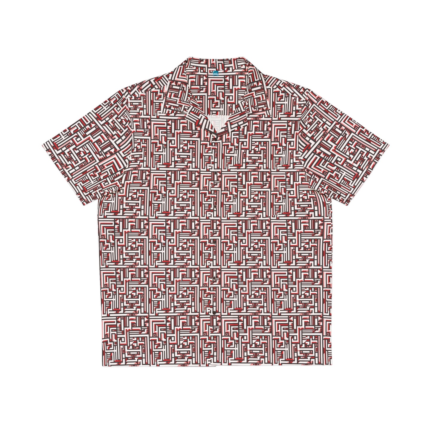 Futuristic Pattern - Red - Men's Hawaiian Shirt