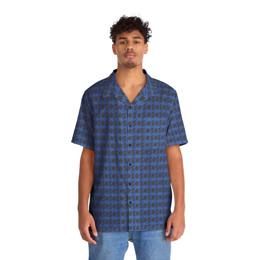 Letter Art - F - Black 000000 - Men's Hawaiian Shirt