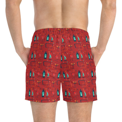 Cocktail Time - Red c20011 - Swim Trunks