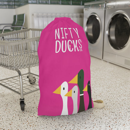 Nifty Ducks Co. Logo2 - Mean Girls Lipstick ff00a8 - Laundry Bag