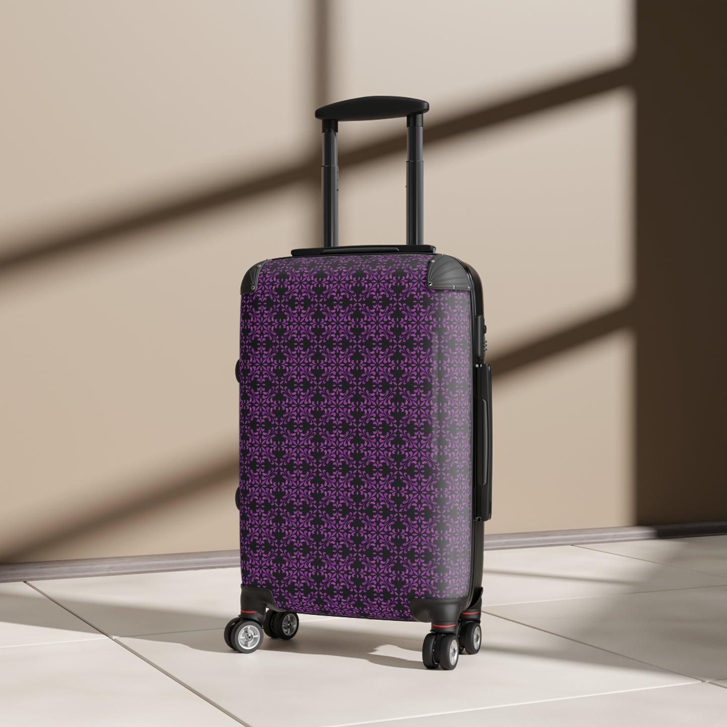 Vibrant Kaleidoscope - Purple - Black - Suitcases