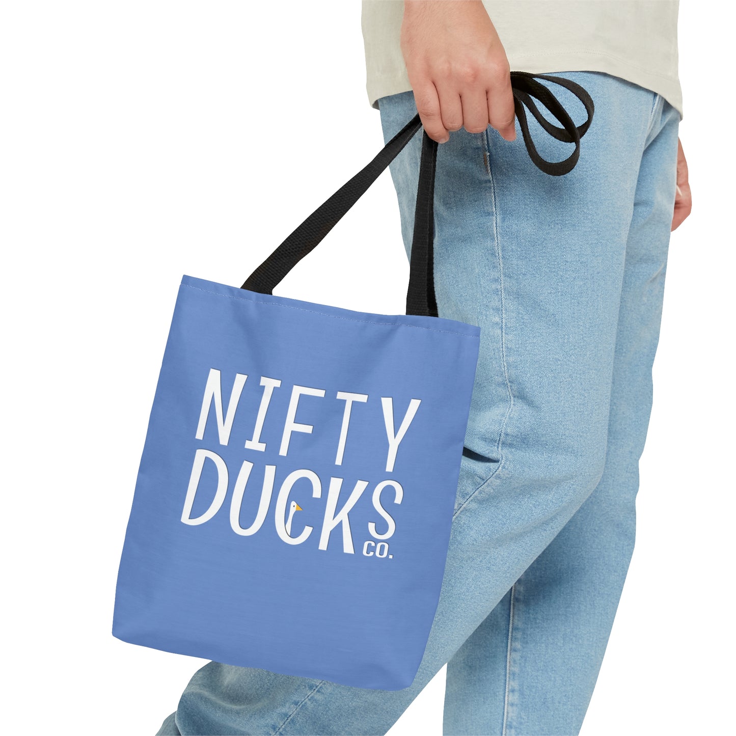 Nifty Ducks Co. Logo2 - Fennel Flower 74a6ff - Tote Bag