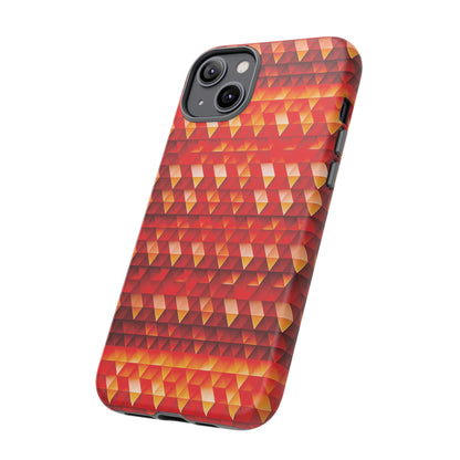 Geometric Flame - Red Triangles - Boston University Red d00000 - Tough Cases